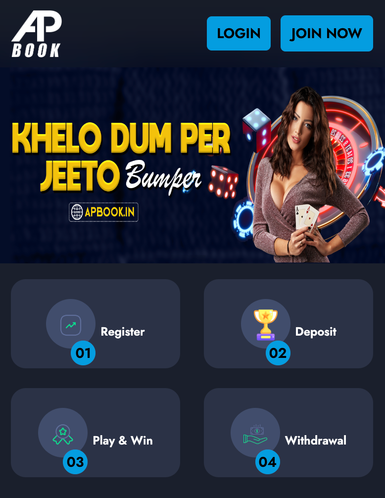 apbook is a casino and sports betting site designed for Indian players, offering a 400% welcome bonus immediately upon creating a new account ⚡ Log in